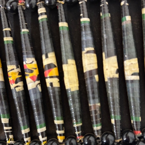 Chic Handmade African Black and Multicolor Woven Tote - Picture 8 of 10